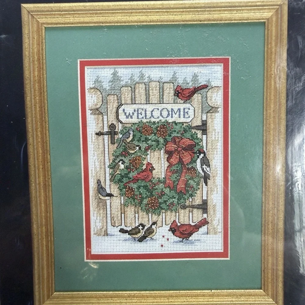 Vintage 2000 Dimensions Gold Petites Cross Stitch Kit 8655 Holiday Wreath Sealed